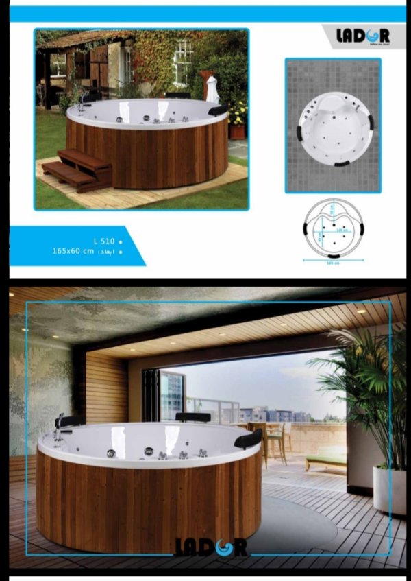 وان و جکوزی مدل 510 سایز 165*60 لادر