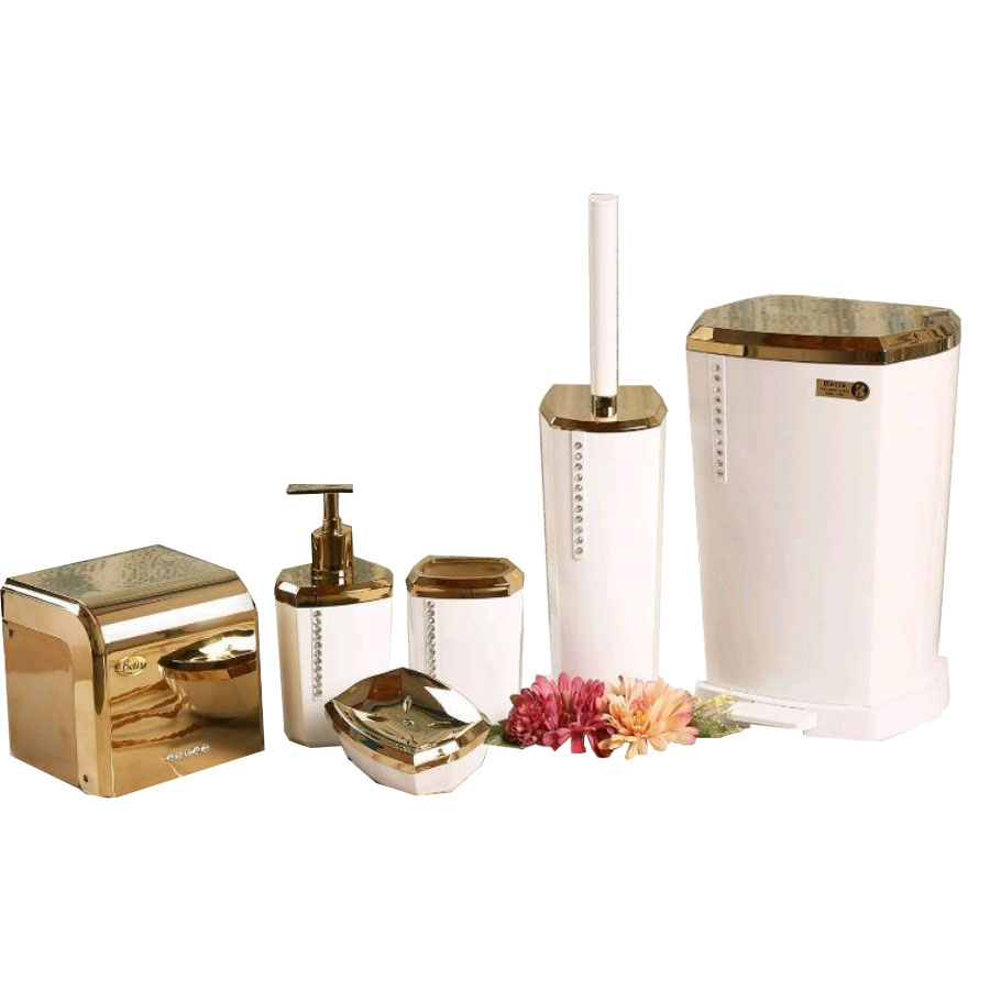 ست-بهداشتی-نگین-دار-سفید-طلایی